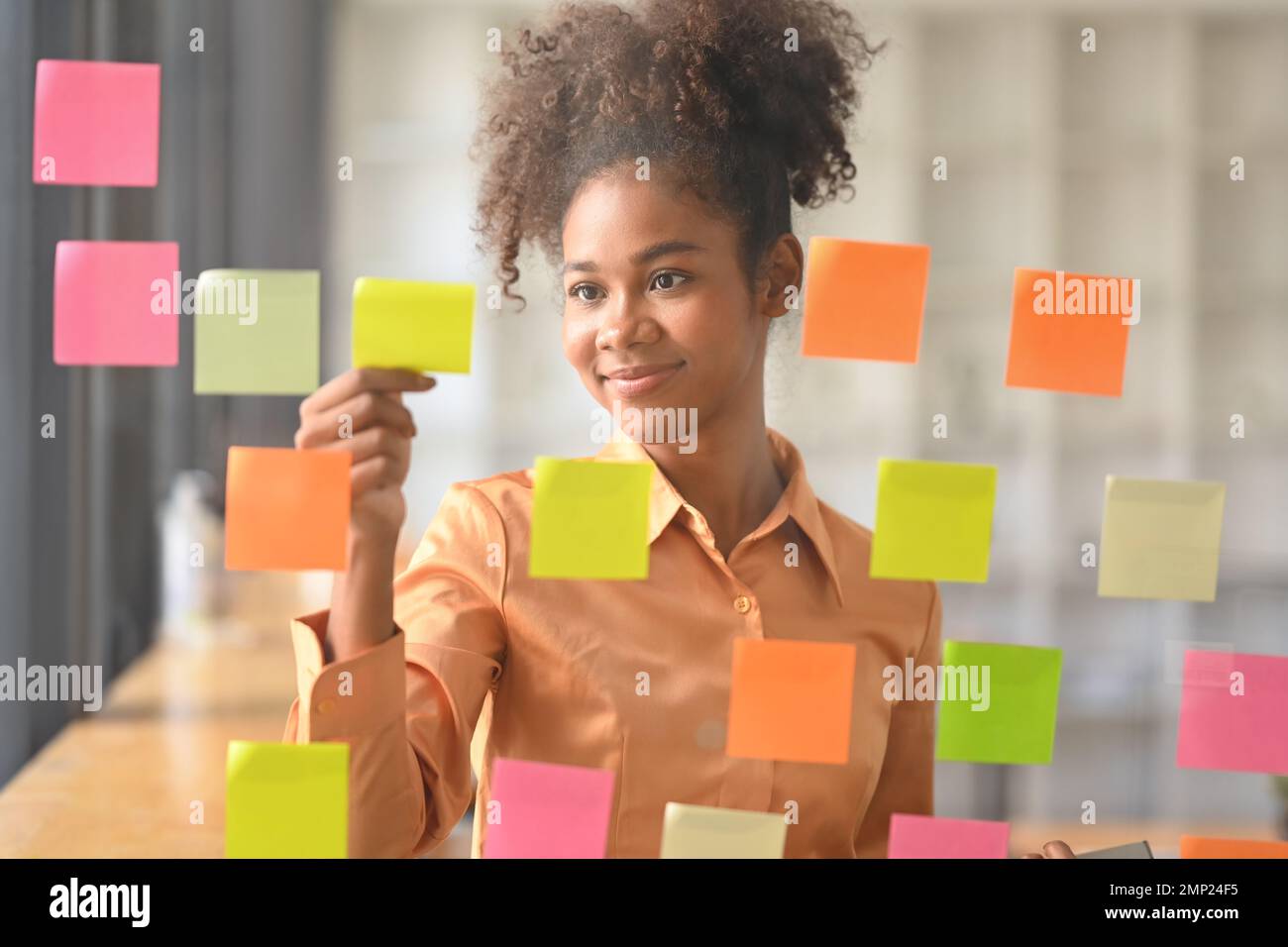 Brainstorm board post it editorial stock photo. Image of arranged - 45276143