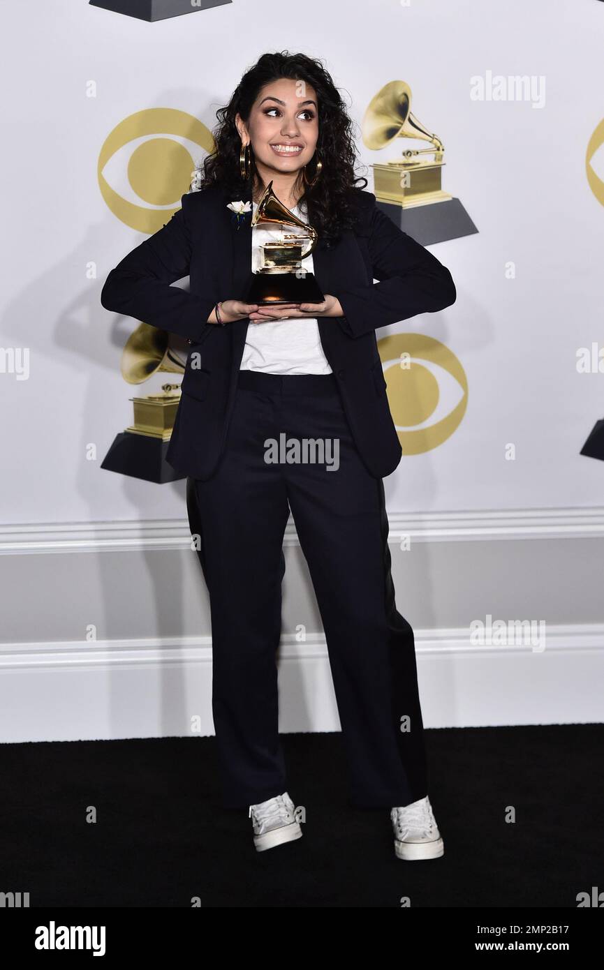 Alessia Cara poses in the press room with the best new artist award at(00)