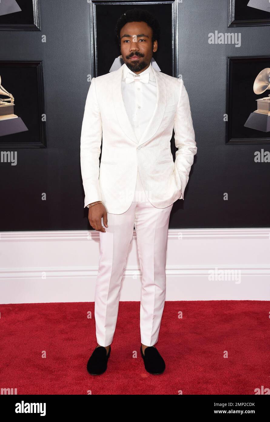 Donald Glover arrives at the 60th annual Grammy Awards at Madison ...