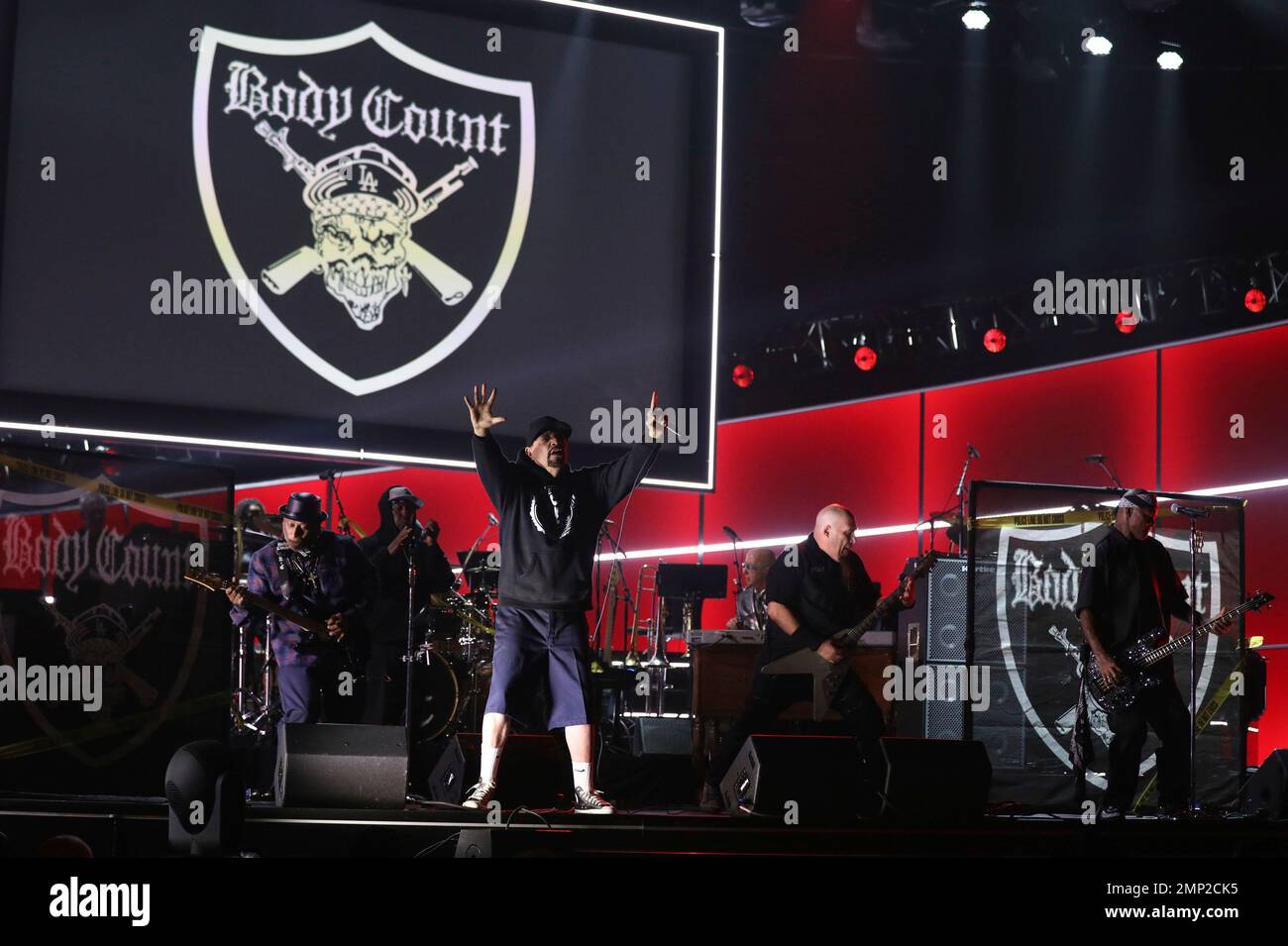 Body Count performs at the 60th annual Grammy Awards at Madison Square