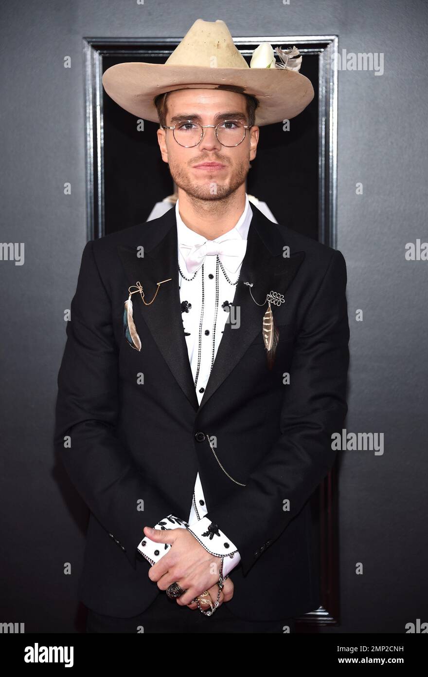 JJ Julius Son of Kaleo arrives at the 60th annual Grammy Awards at