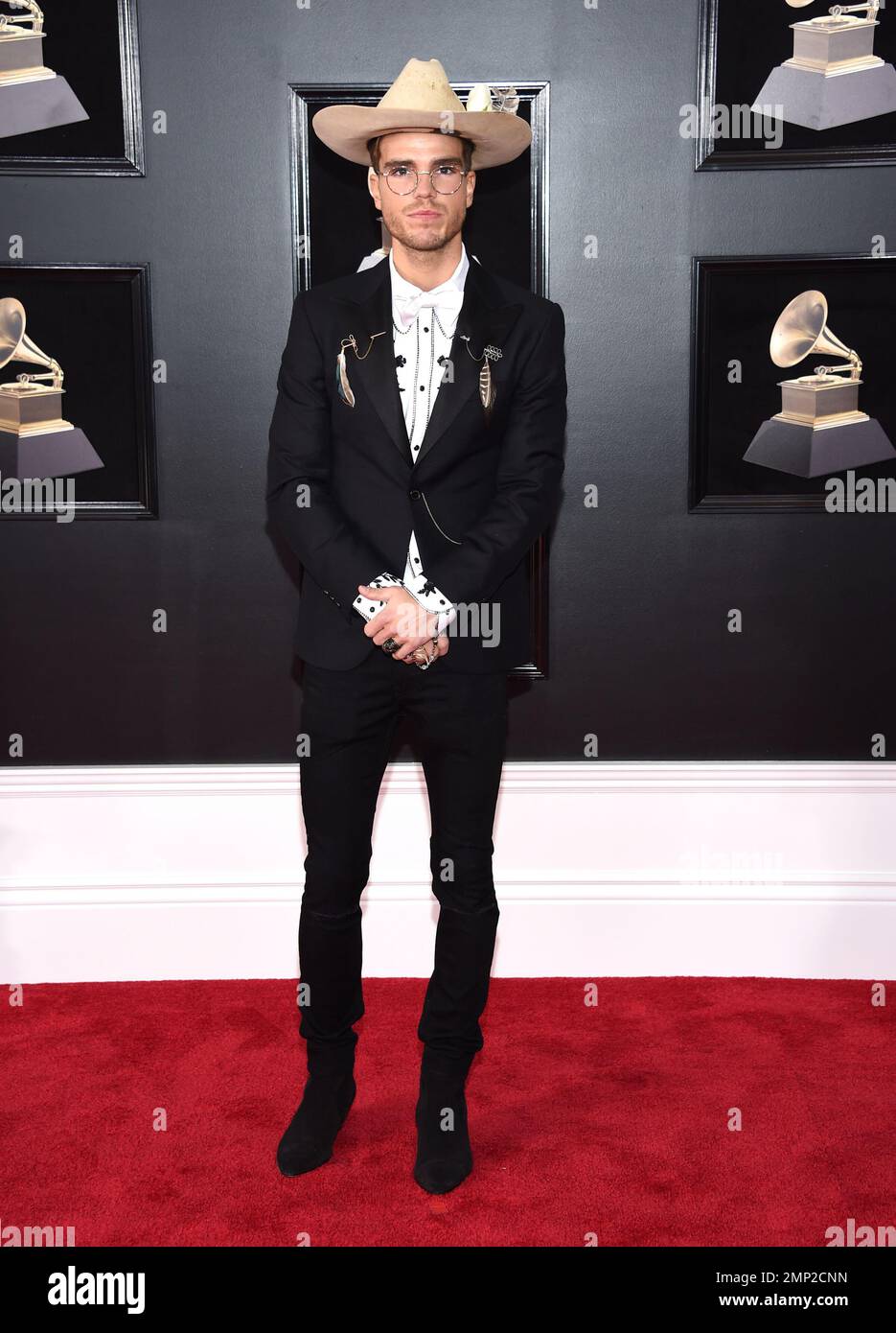 JJ Julius Son of Kaleo arrives at the 60th annual Grammy Awards at