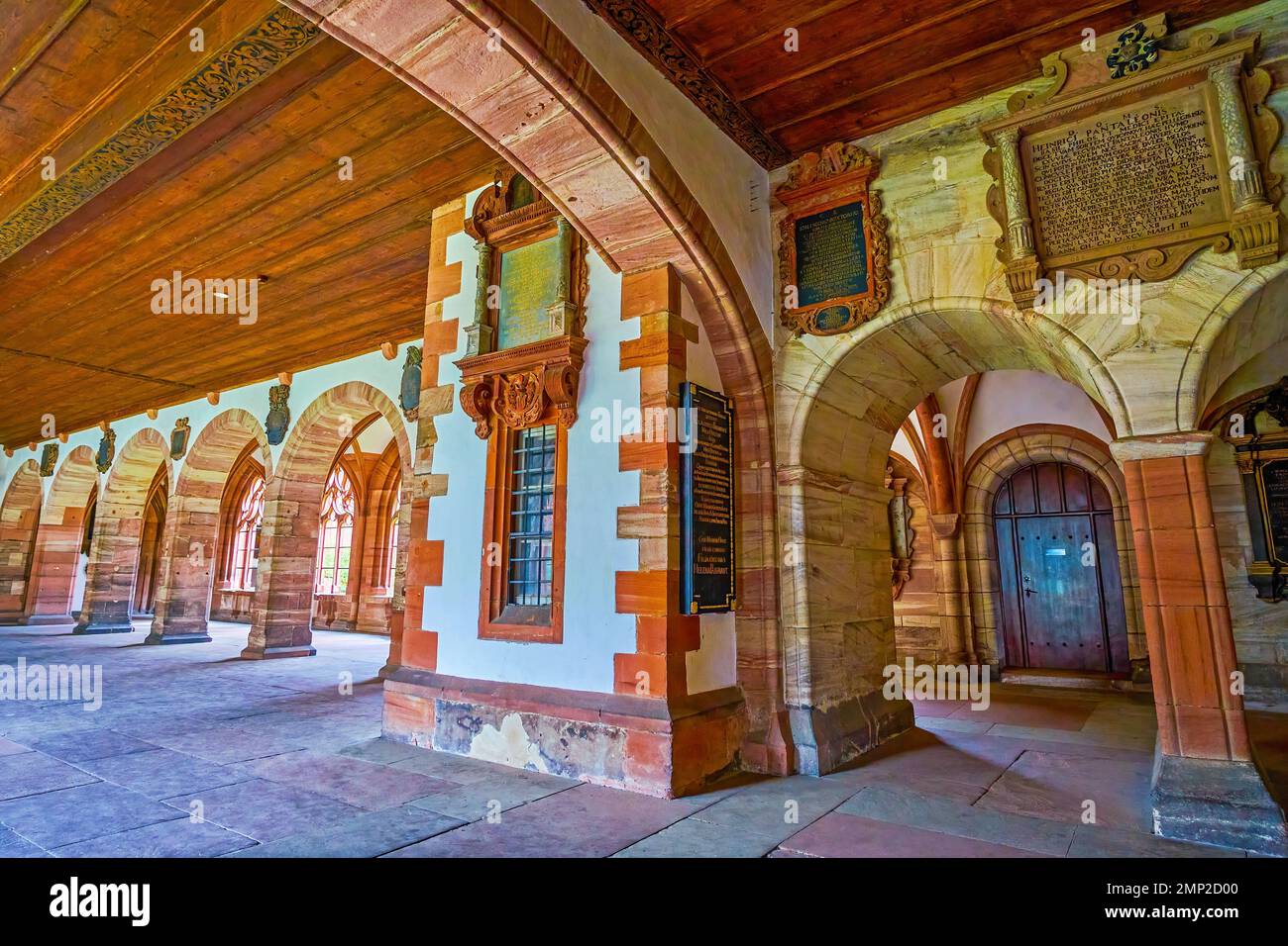 Stone artwork on thew walls of Court Hall in Basel Minster
