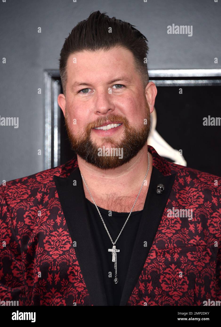 Matt Maher arrives at the 60th annual Grammy Awards at Madison Square Garden on Sunday, Jan. 28