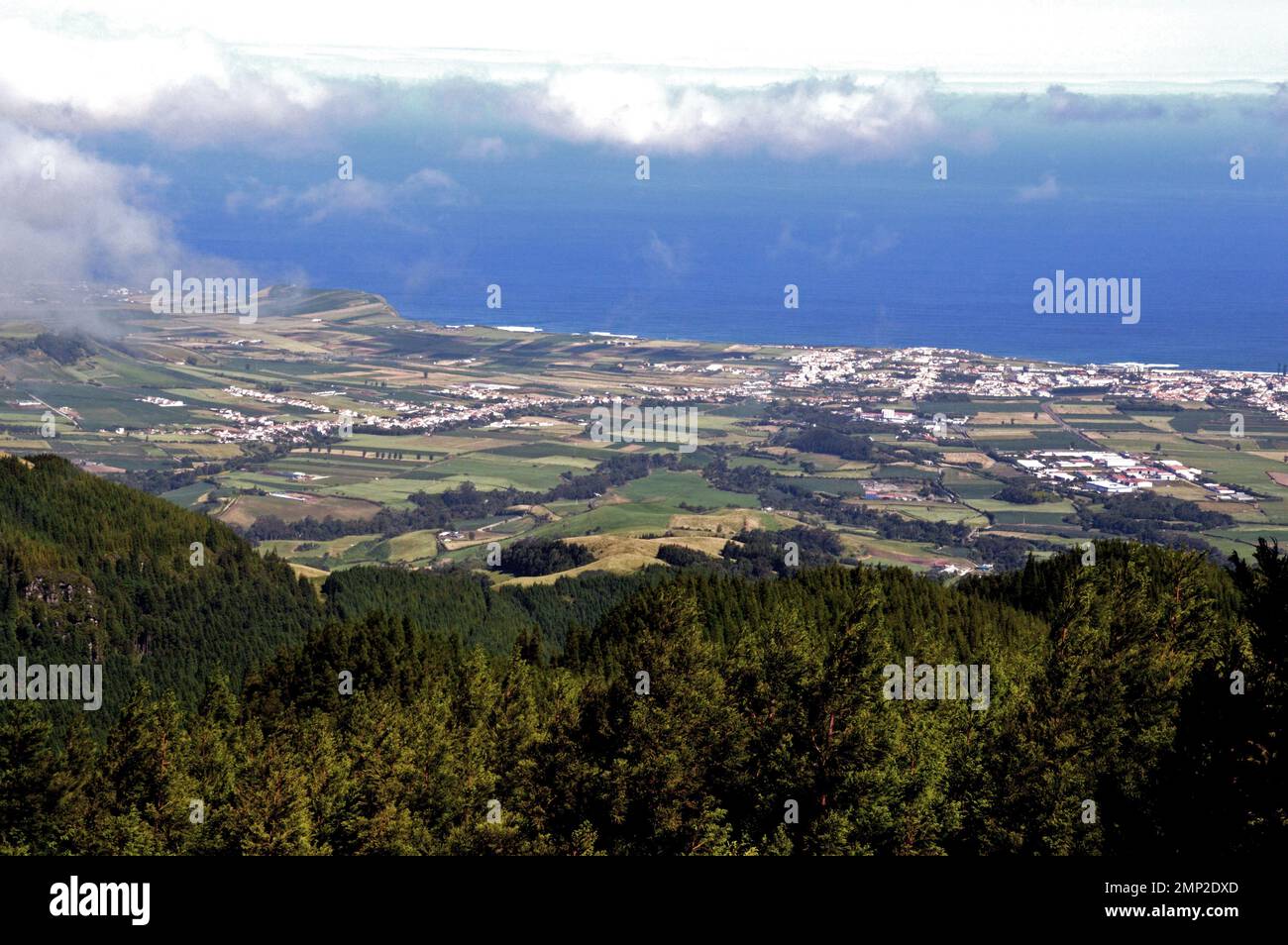 Portugal, Azores Islands, Sao Miguel View of Ribeira Grande, on the