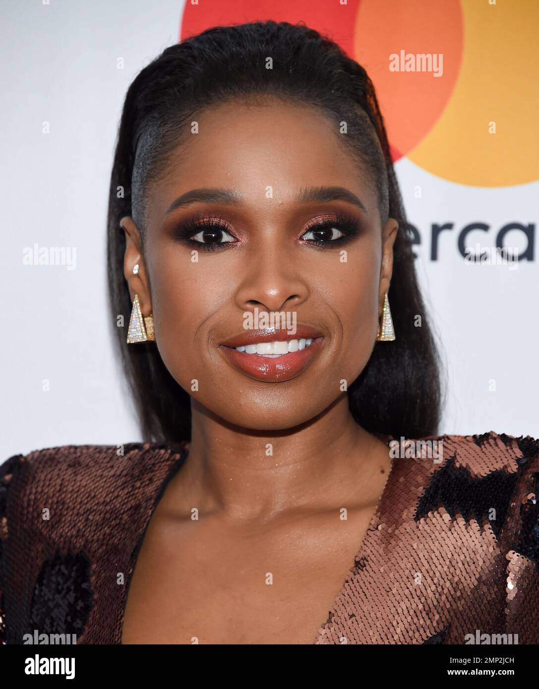 Singer Jennifer Hudson arrives at 2018 PreGrammy Gala And Salute To