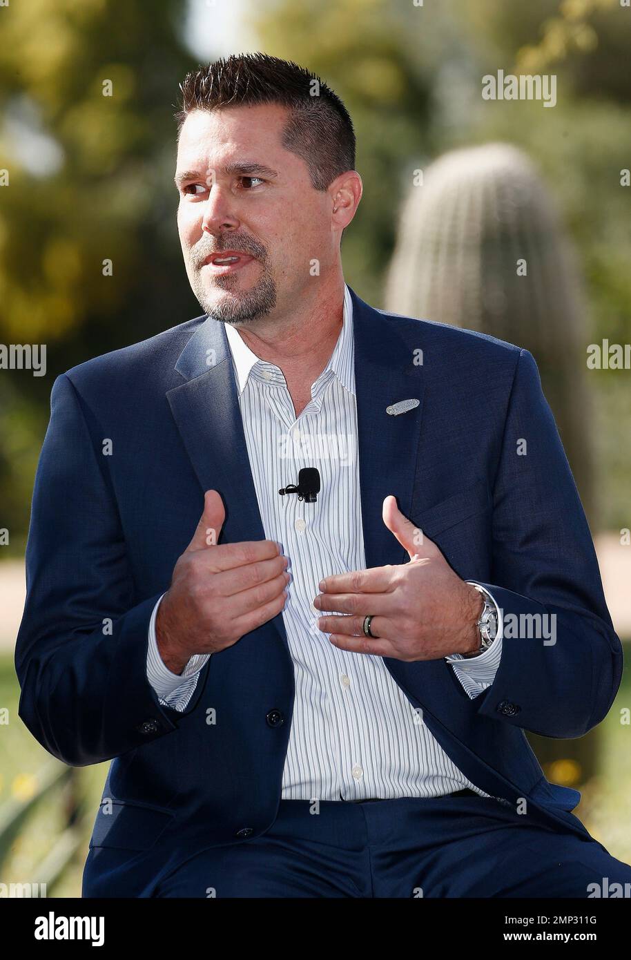 Dave Allen, president of Auto Club Speedway in Fontana, Calif., answers ...