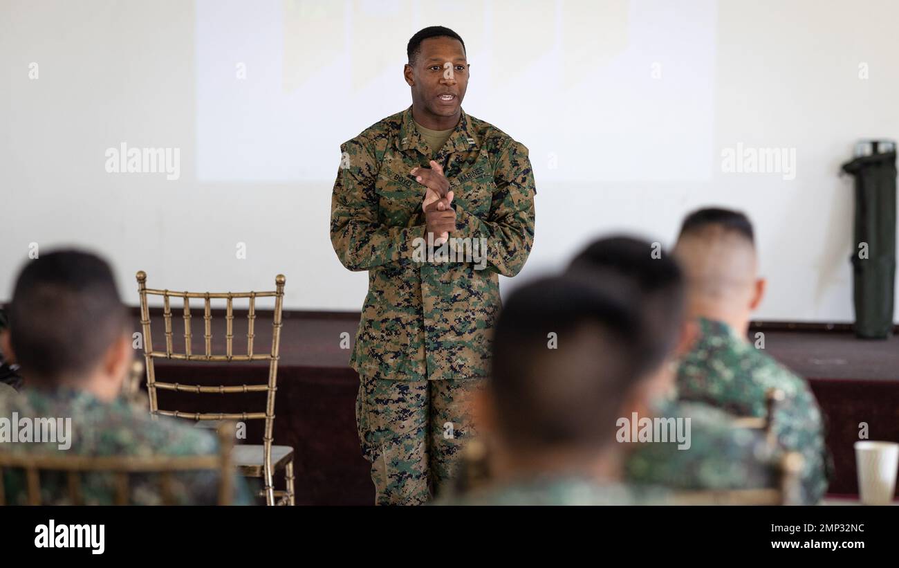 U.S. Marine Corps Capt. Larry Boyd, a communication strategy and operations officer with the