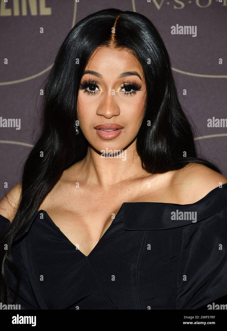 Cardi B attends the Warner Music Group pre-Grammy party at The Grill ...