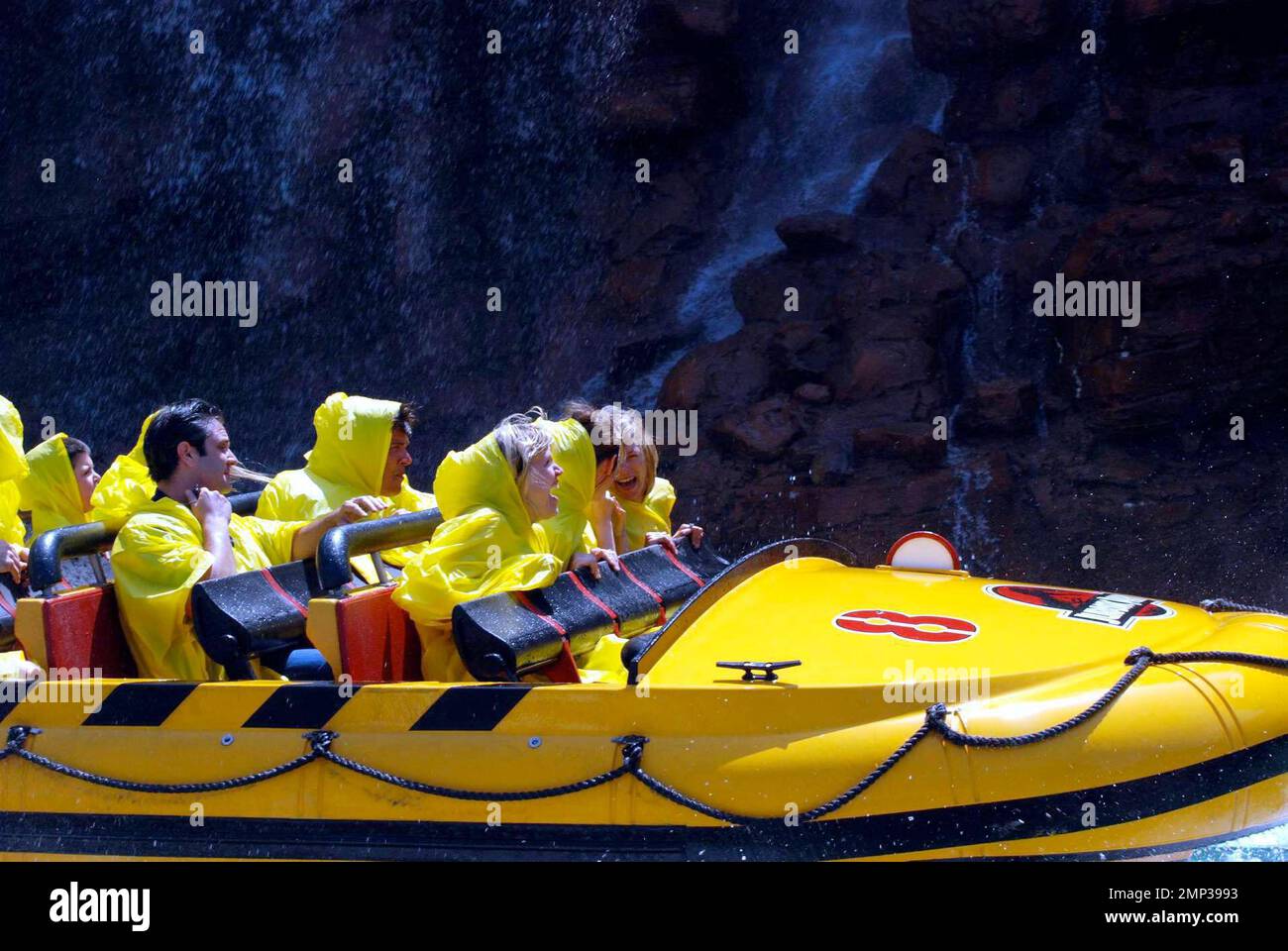 Kate Moss splashes down on "Jurassic Park the Ride" at Universal