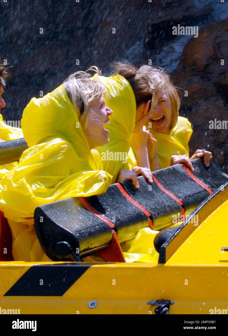 Kate Moss splashes down on "Jurassic Park the Ride" at Universal