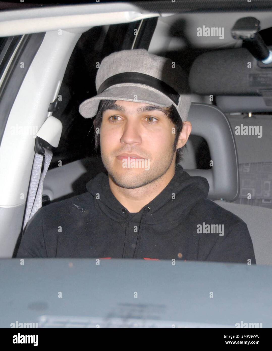 Pete Wentz leaves the restaurant Madeos in West Hollywood, CA. 4/8/08