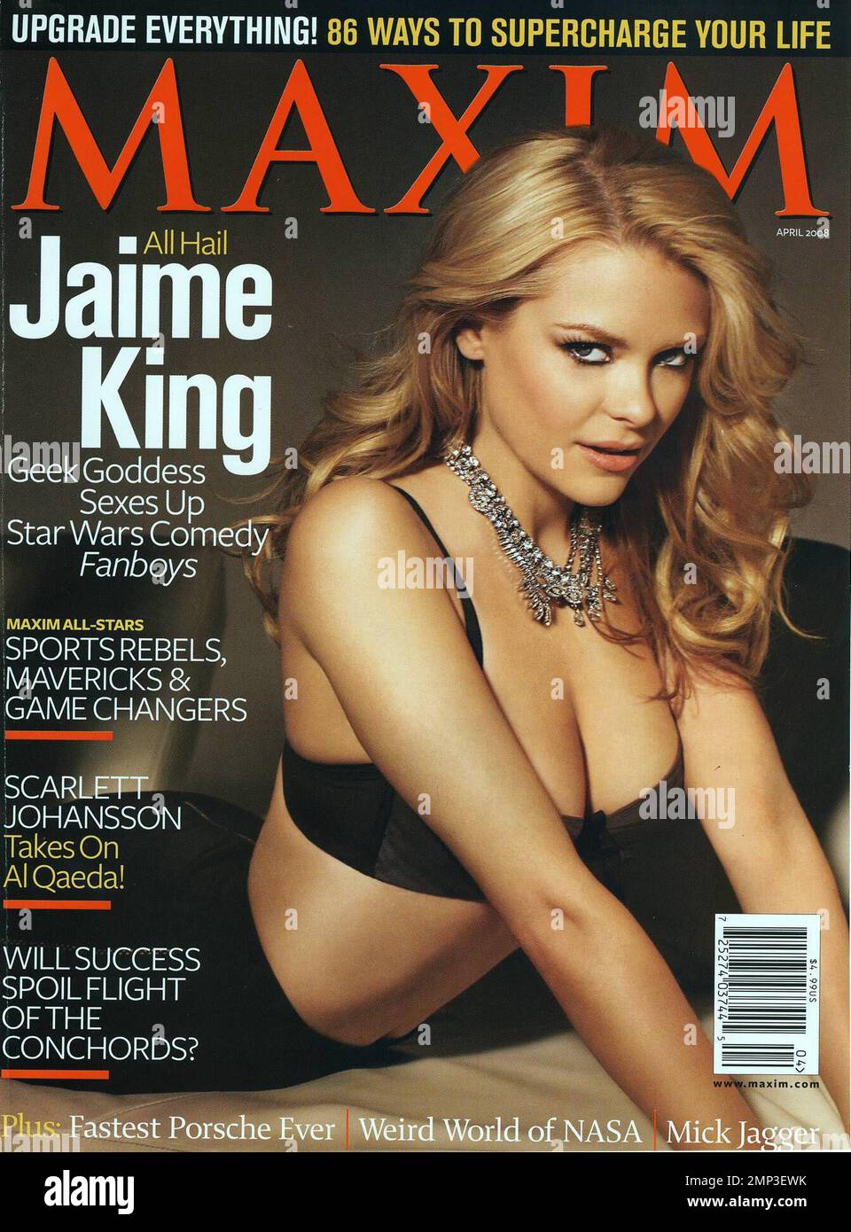 Jaime King on the cover of Maxim magazine, 4/18/08 Stock Photo - Alamy