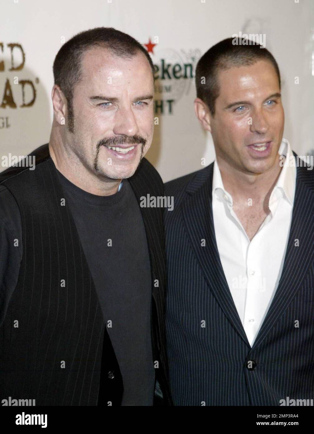 John Travolta attends Nick Loren's album release party for his debut CD 'Forever Be Cool' at Nikki Midtown. Nick Loren is the long-time stunt double for John Travolta and most recently appeared opposite Robin Williams in Disney's 'Old Dogs' due out in 2009. New York, NY. 6/6/08. Stock Photo