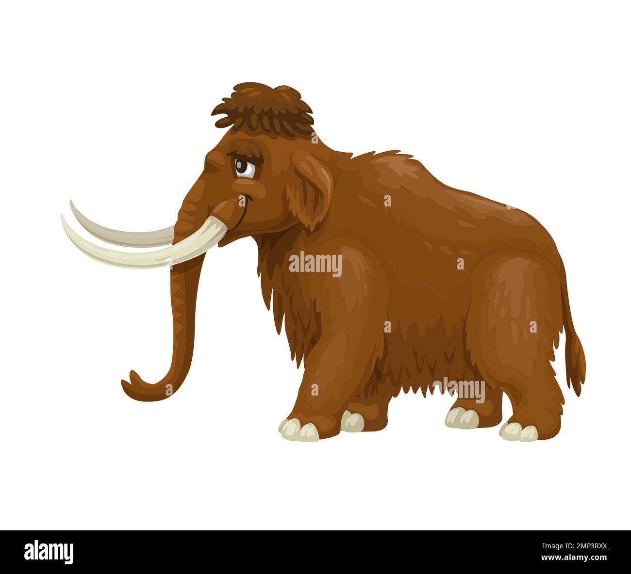 Cartoon Mammoth animal character. Ice age extinct herbivore animal cute  personage, ancient wildlife fauna wooly elephant mammal with trunk and  tusks. Huge mammoth isolated vector funny mascot Stock Vector Image & Art -