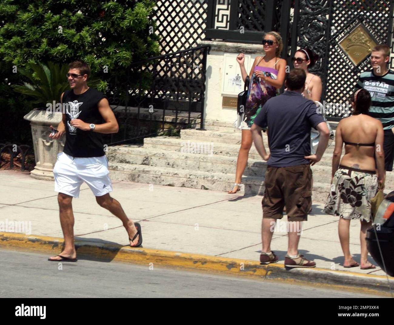 Exclusive!! Steven Gerrard, Alex Curran and friends pose for photos ...