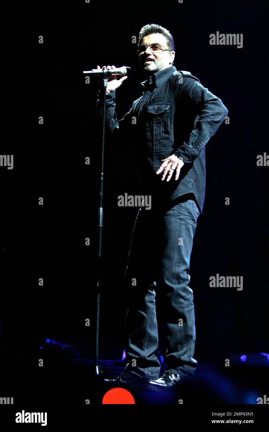 George Michael celebrates his 45th birthday by performing at the Forum