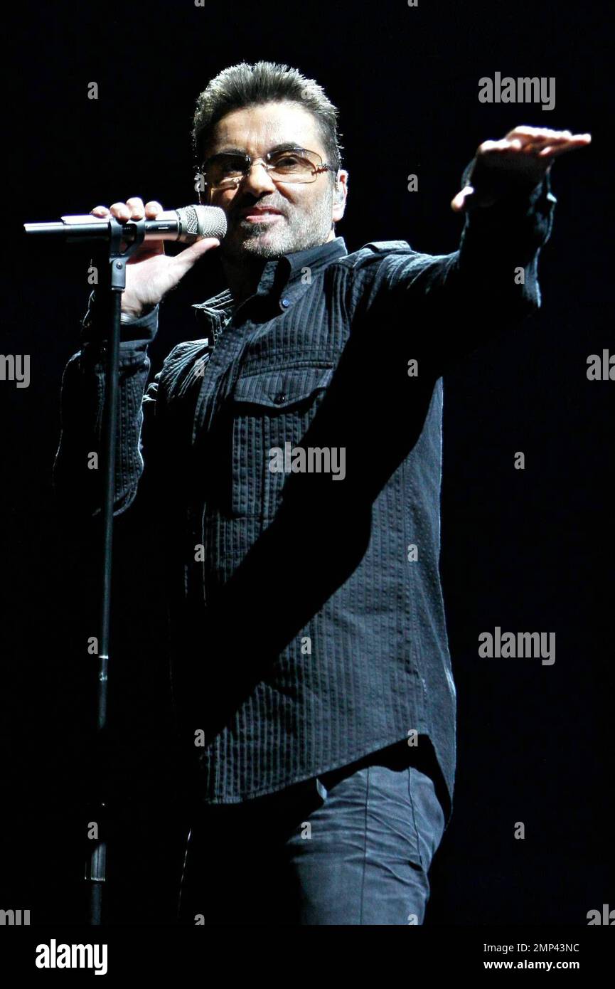 George Michael celebrates his 45th birthday by performing at the Forum