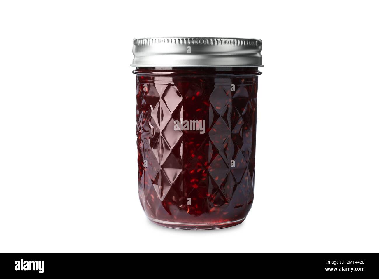 Jar of raspberry jam isolated on white Stock Photo - Alamy