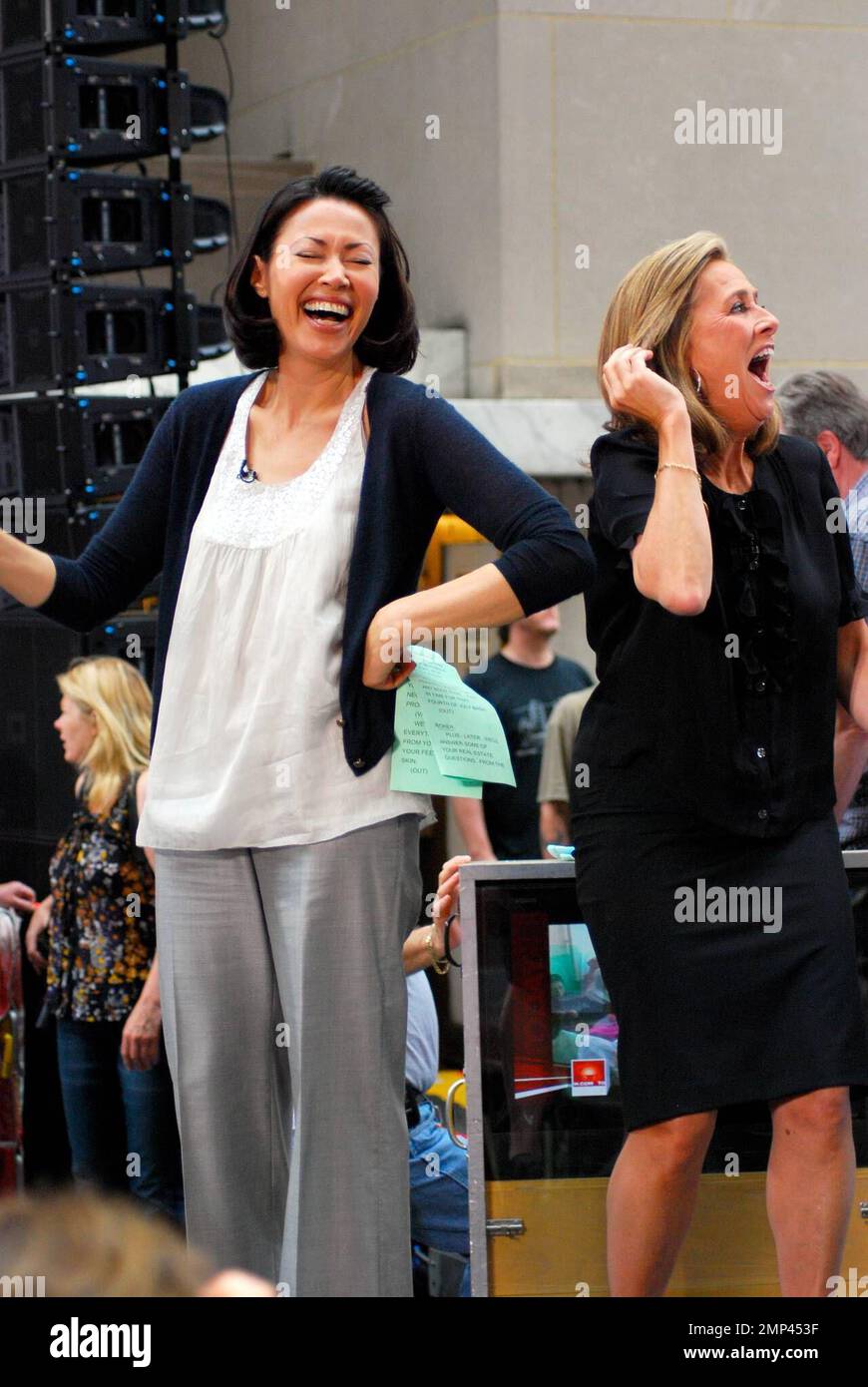 Ann Curry and Meredith Vieira cohost the "Today Show" live on NBC at