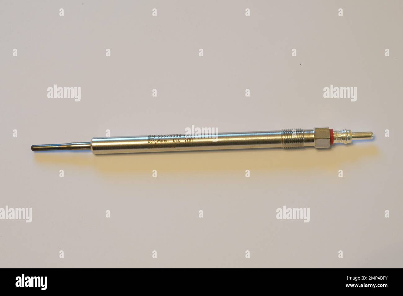 Glow plug for a Euro 6 Diesel engine. Stock Photo