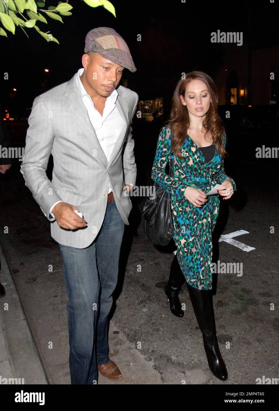 Actor Terrence Howard and girlfriend Zulay Henao take a stroll together