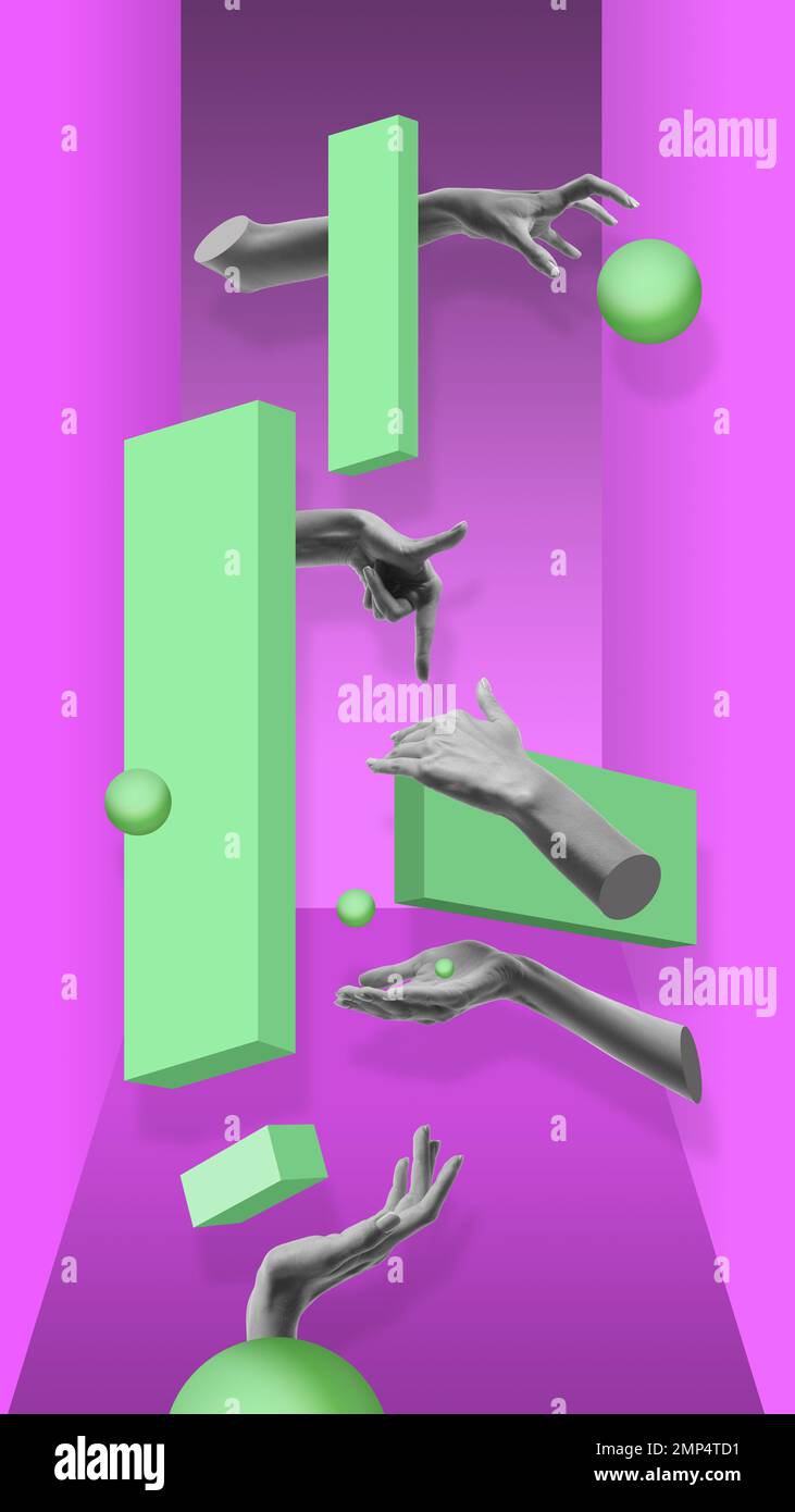 Geometric direction banner in hi-res stock photography and images - Alamy