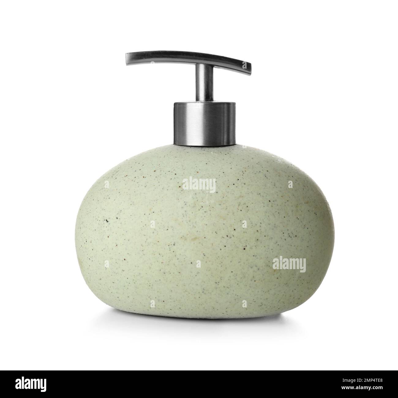 Stylish green soap dispenser isolated on white Stock Photo Alamy