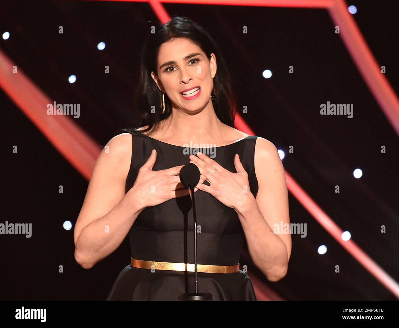 Sarah Silverman presents the award for outstanding performance by a