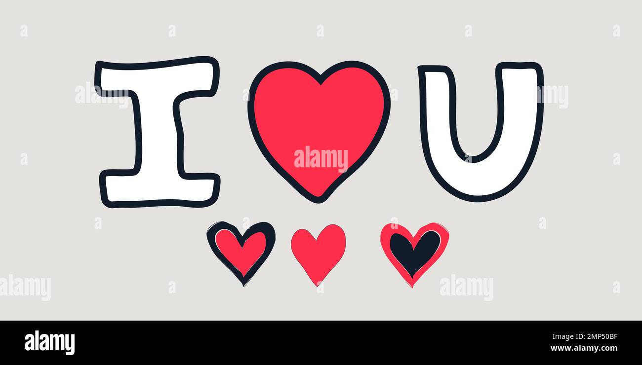 Love u message Stock Vector Images - Alamy