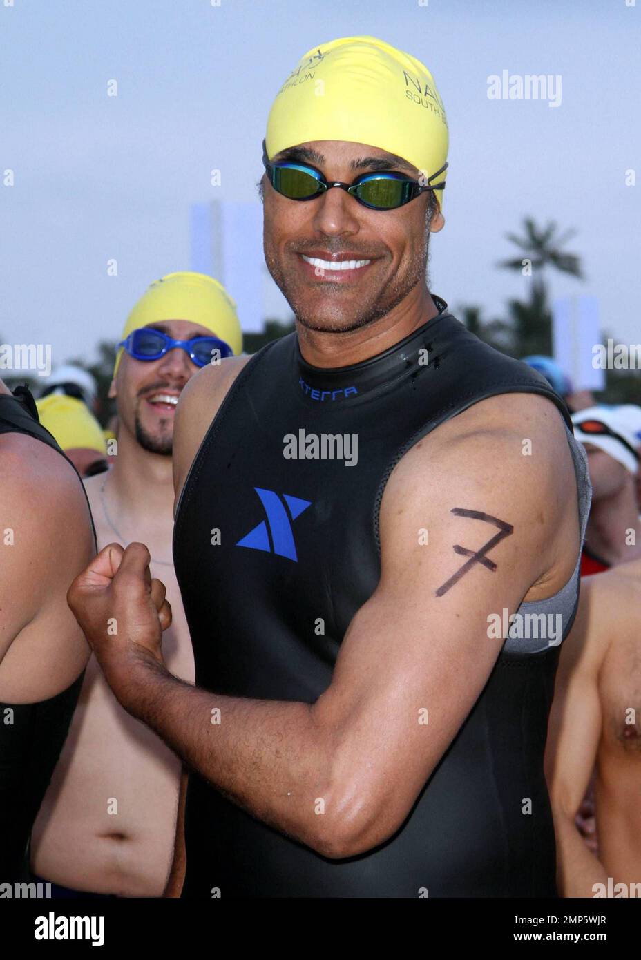 Former NBA player, Rick Fox, participates in the Third Annual Nautica South Beach Triathlon