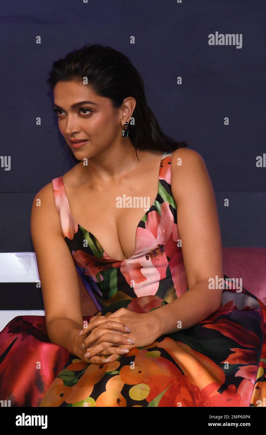 Bollywood actress Deepika Padukone looks on during the success press  conference of her newly released film 'Pathaan' in Mumbai. (Photo by Ashish  Vaishnav / SOPA Images/Sipa USA Stock Photo - Alamy