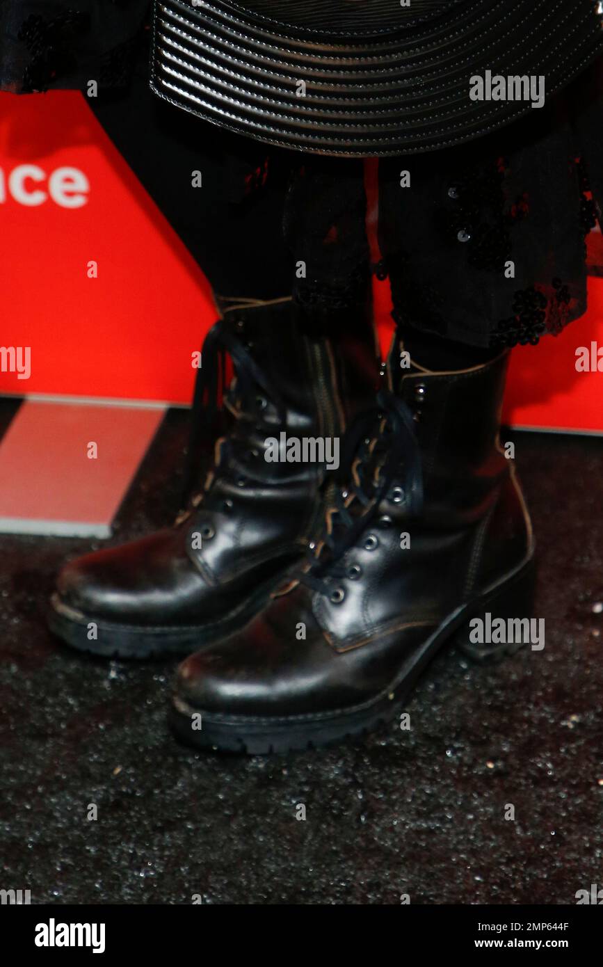 Actress Chloe Sevigny wears boots as she poses at the premiere of Lizzie during the 2018 Sundance Film Festival on Friday Jan. 19 2018 in Park City Utah. Photo by Danny Moloshok Invision AP