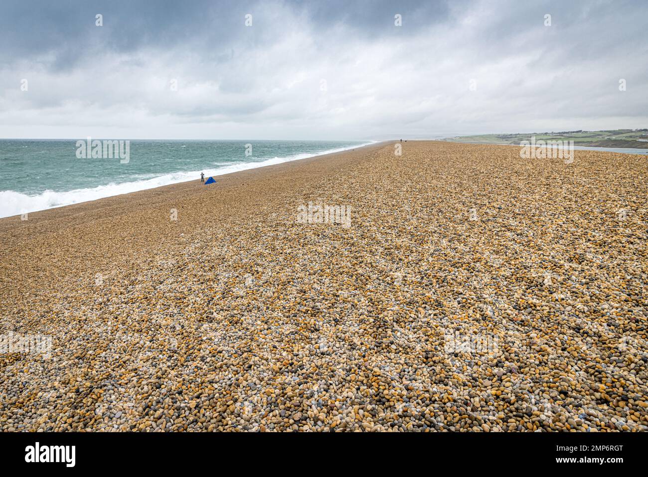 Chesil Beach, near Portland, Jurassic Coast, Dorset, England Stock