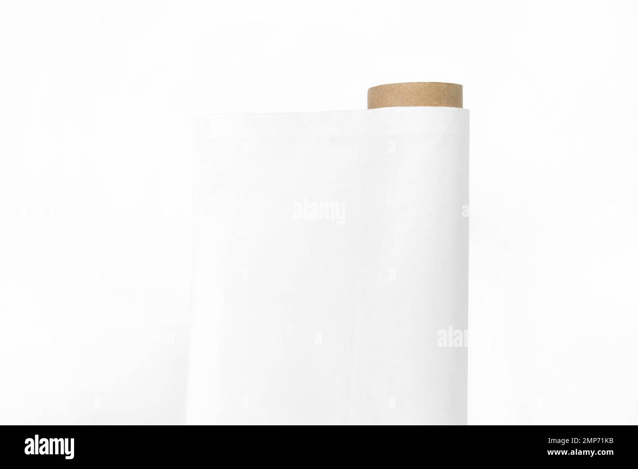 White cotton Fabric Roll Mockup Stock Photo Alamy