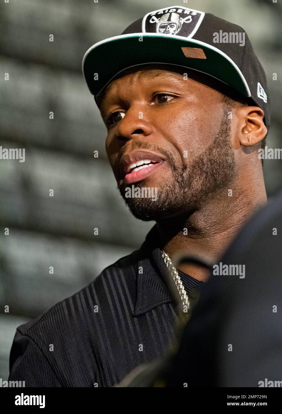 Rapper Curtis '50 Cent' Jackson attends the Mayweather vs Cotto post ...
