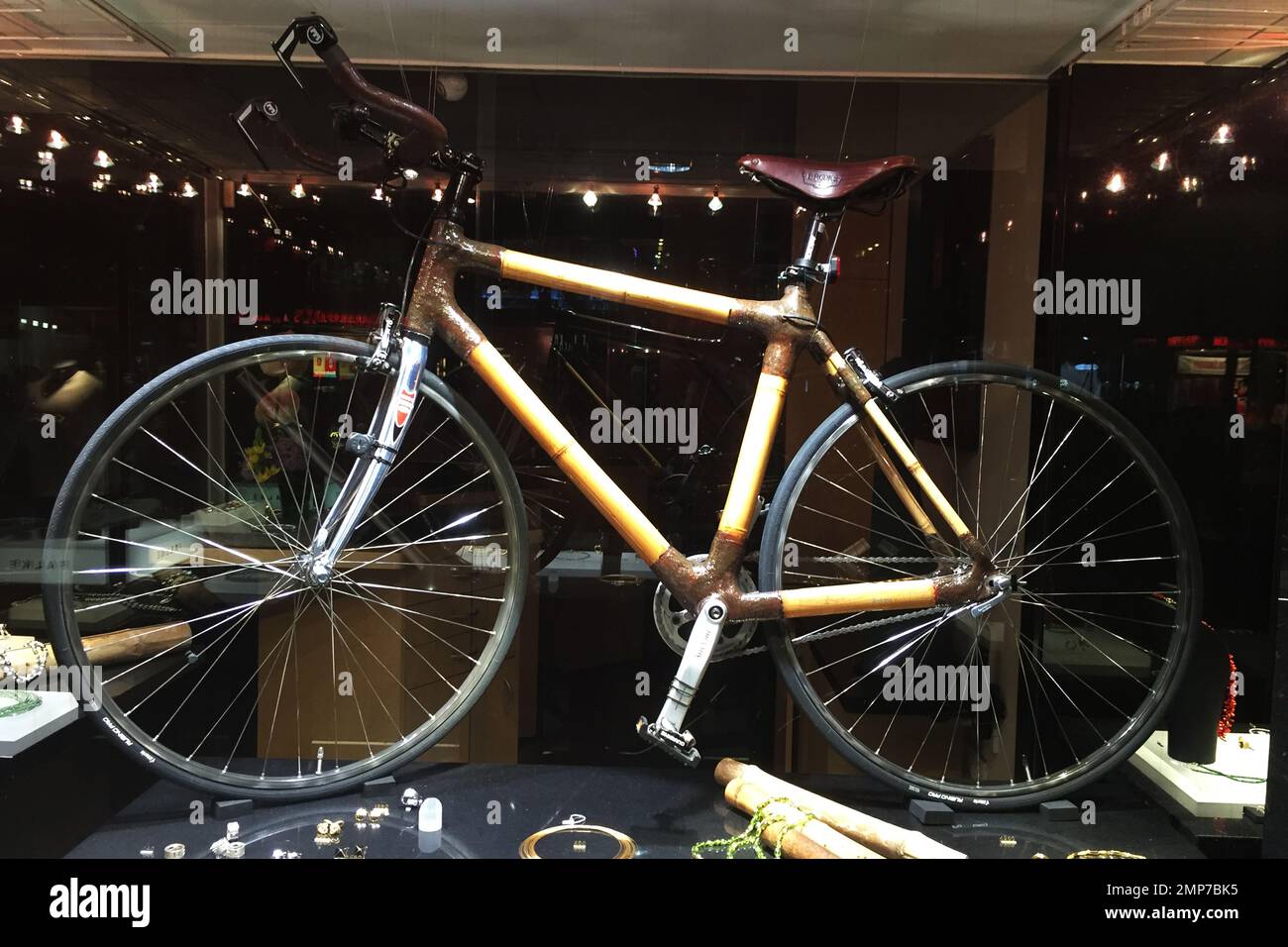 bicycle with bamboo frame Stock Photo Alamy