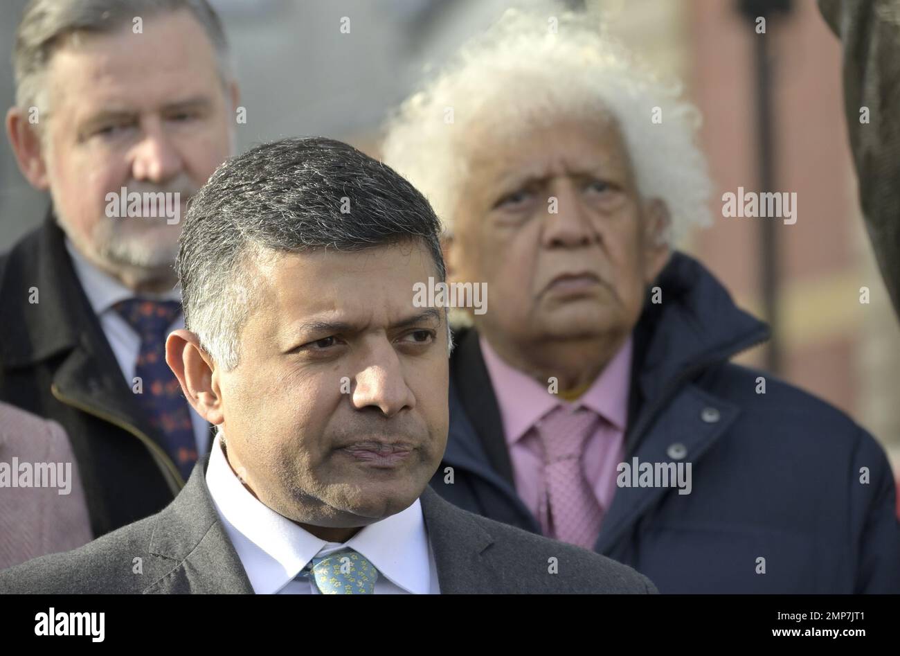 Vikram Kumar Doraiswami - High Commissioner of India to the  UK - at an event by the statue of Mahatma Gandhi in Parliament Square to commemorate Mart Stock Photo