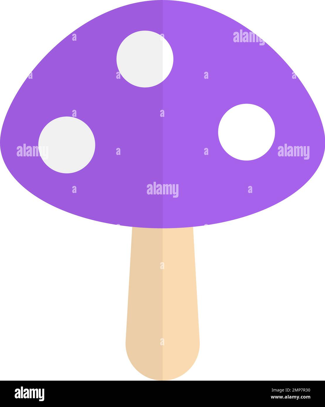 Flat design poison mushroom icon. Editable vector. Stock Vector