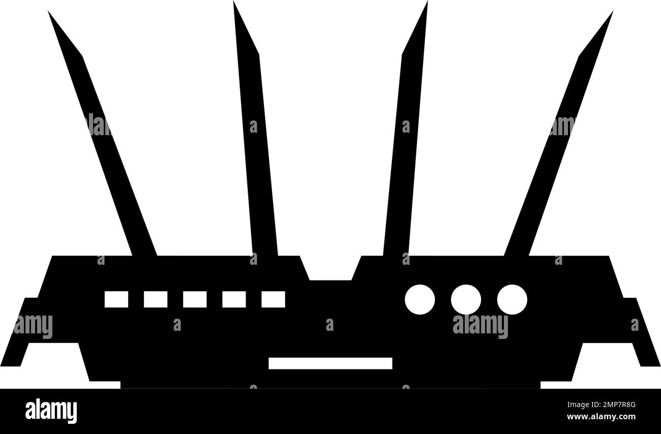 router silhouette icon. connection equipment