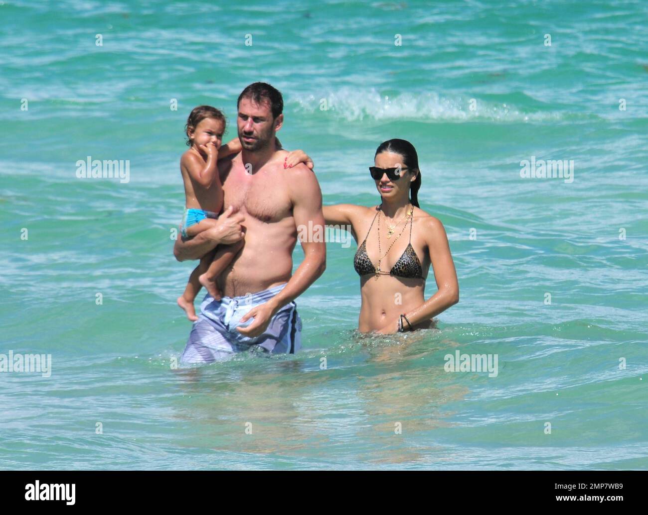 Adriana Lima, Daughter Valentina And Husband Marko Jaric have fun in
