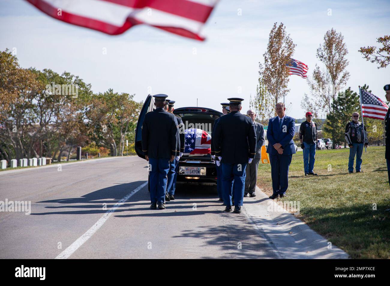 The Utah National Guard Honor Guard conducts Funeral Honors for the