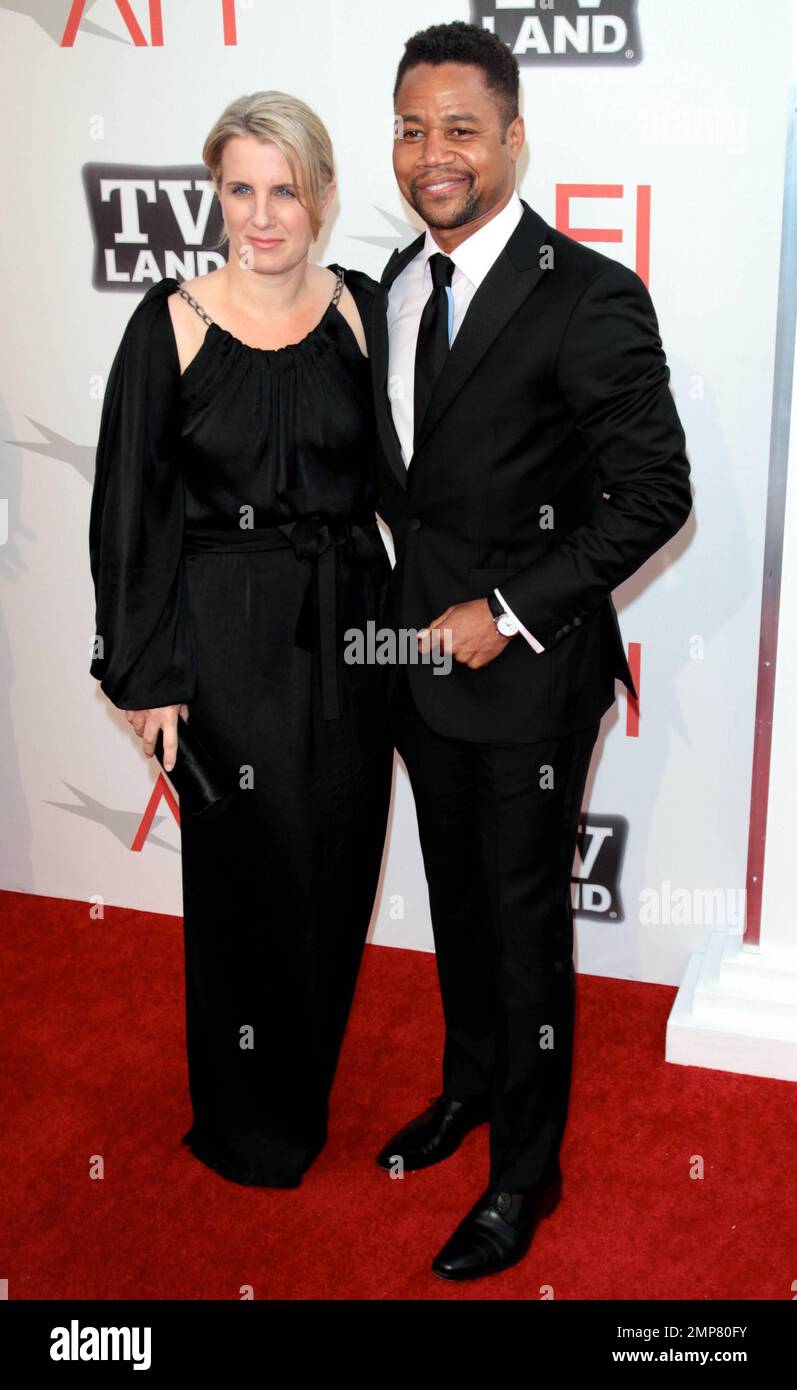 Actor Cuba Gooding, Jr. with wife Sara Kapfer arriving at ÒTV Land Presents: The AFI Life Achievement Awards Honoring Morgan FreemanÓ at Sony Studios in Culver City, CA. 6/9/11 Stock Photo