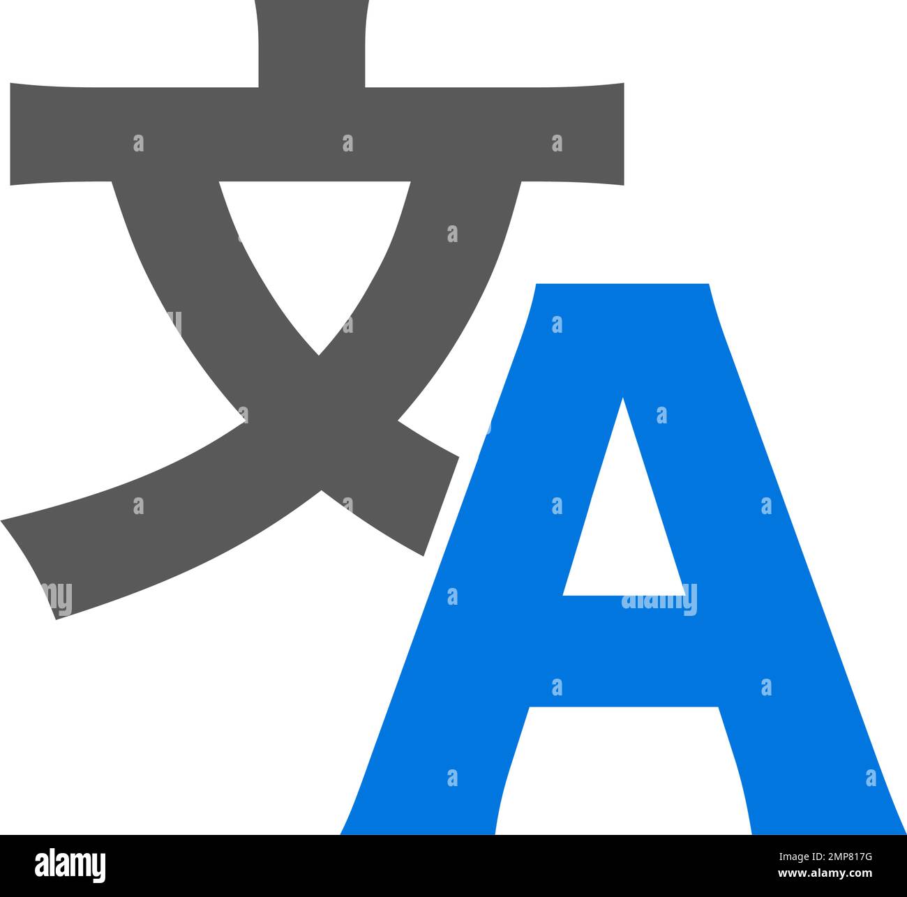 Translation logo. Foreign Language Translation. Editable vector Stock