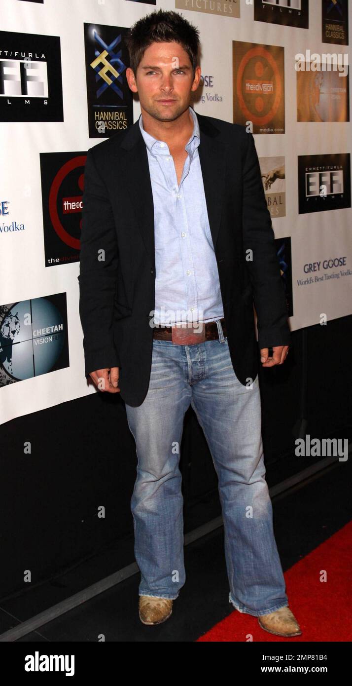 Brian Presley poses on the red carpet at the AFM Blowout Party hosted by Cheetah Vision, Hannibal Pictures/Hannibal Classics and Emmett/Furla Films held at Pier59 Studios in Santa Monica. Los Angeles, CA. 11/05/10. Stock Photo