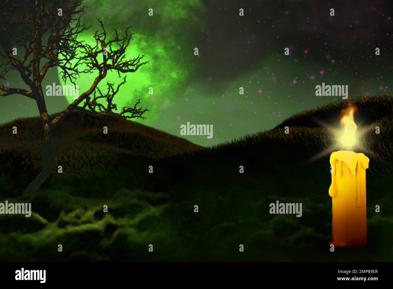 Halloween vivid creepy dark texture - background design template 3D ...