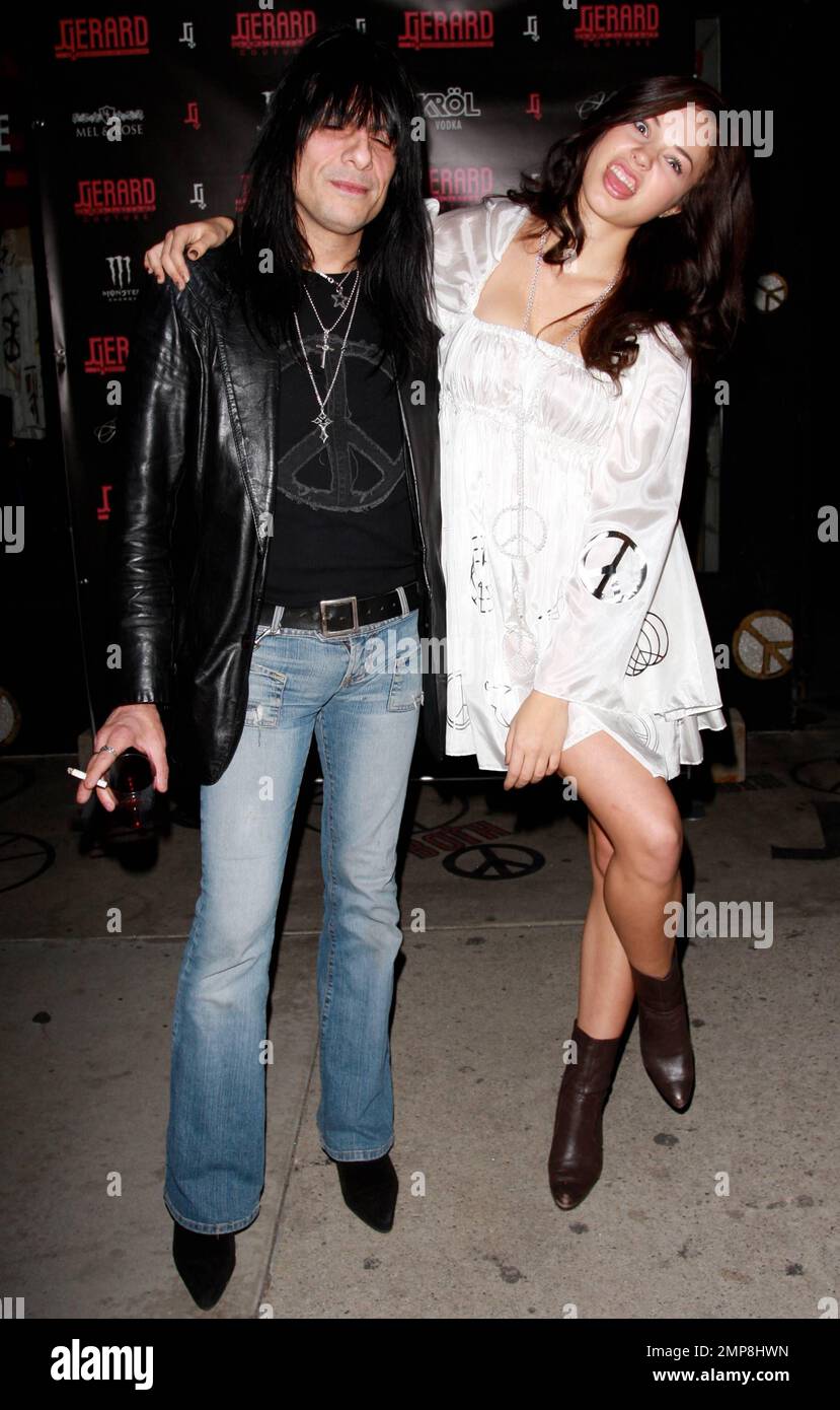 Model Alexis Knapp (R) with Sirius Trixon at the Peace Couture Holiday event at J. Gerard Studio in West Hollywood CA. 12/10/09. Stock Photo