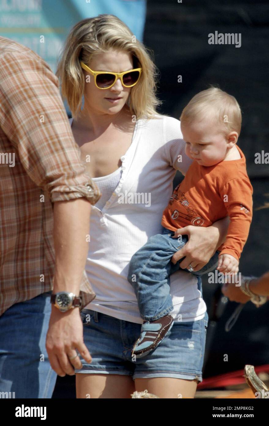 Actress Ali Larter, husband Hayes MacArthur and son Theodore Hayes get