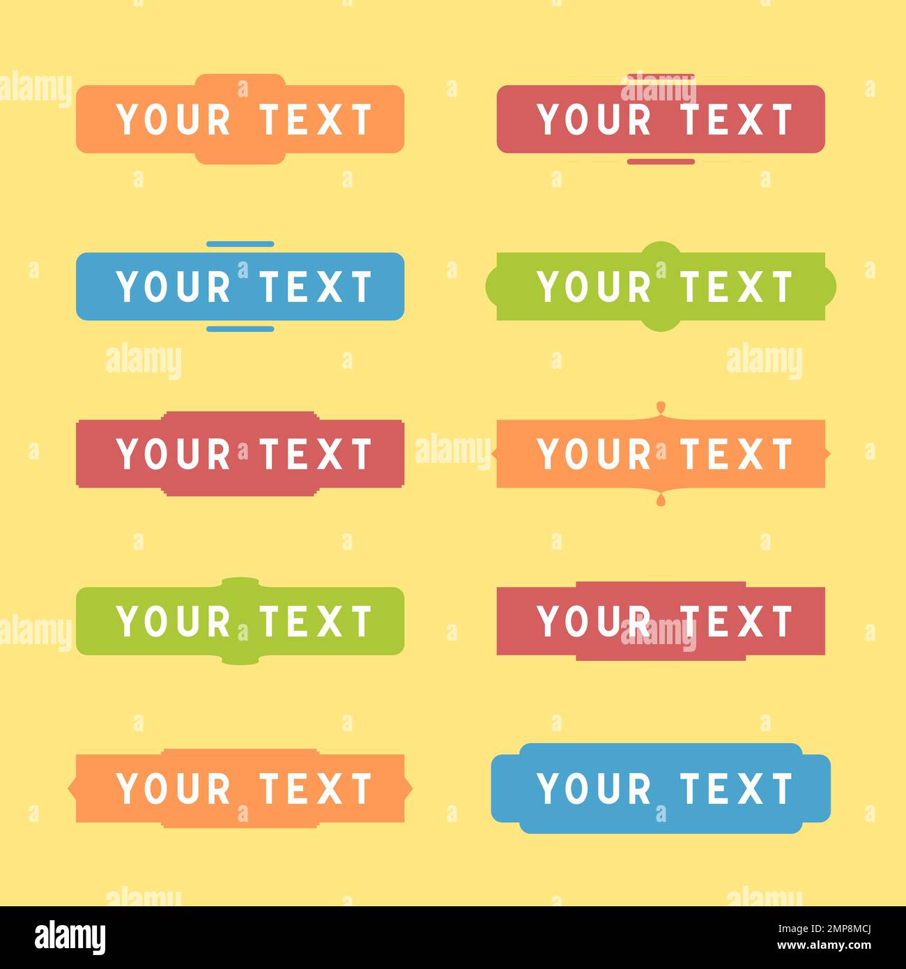 Text frame. Rectangle text border for website title. Word badge ...