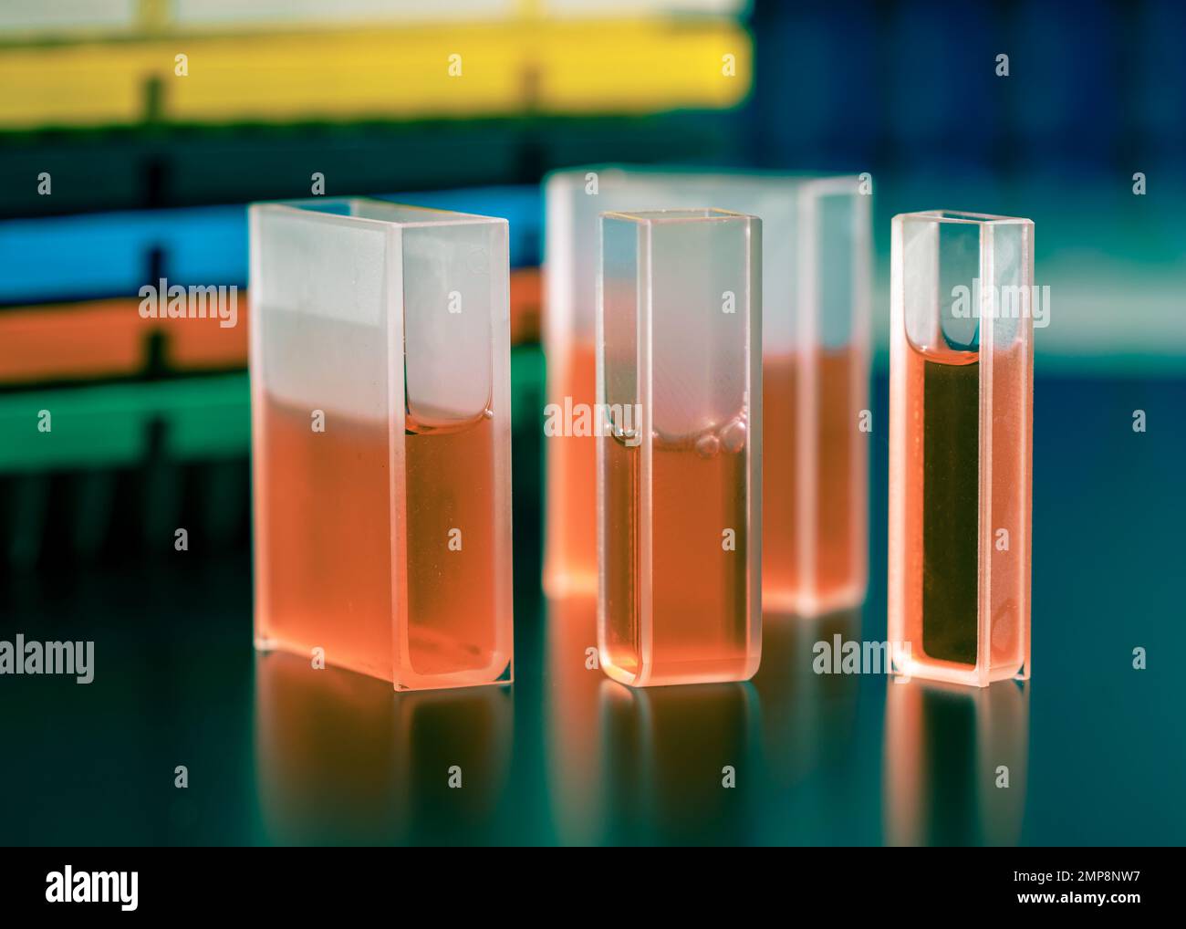 laboratory glass cuvettes for Spectrometric Spectrophotometer analysis